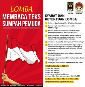Lomba Baca Teks Sumpah Pemuda 2020 PKS Kota Tegal