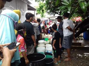 PKS Kecamatan Margadana salurkan Bantuan Air Bersih.