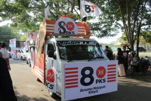 PKS Kota Tegal, Turut Meramaikan Pawai Kendaraan Partai Politik Peserta Pemilu 2024