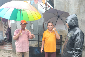 Wakil Ketua DPRD Kota Tegal Amiruddin Tinjau Drainase Di Slerok