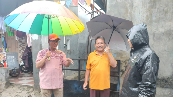 Wakil Ketua DPRD Kota Tegal Amiruddin Tinjau Drainase Di Slerok